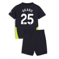 Maglie da calcio Manchester City Manuel Akanji #25 Seconda Maglia Bambino 2024-25 Manica Corta (+ Pantaloni corti)